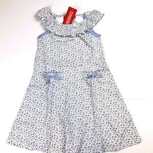 NWT Gymboree Girl Ruffle Neck Floral Knit Dress Size 5